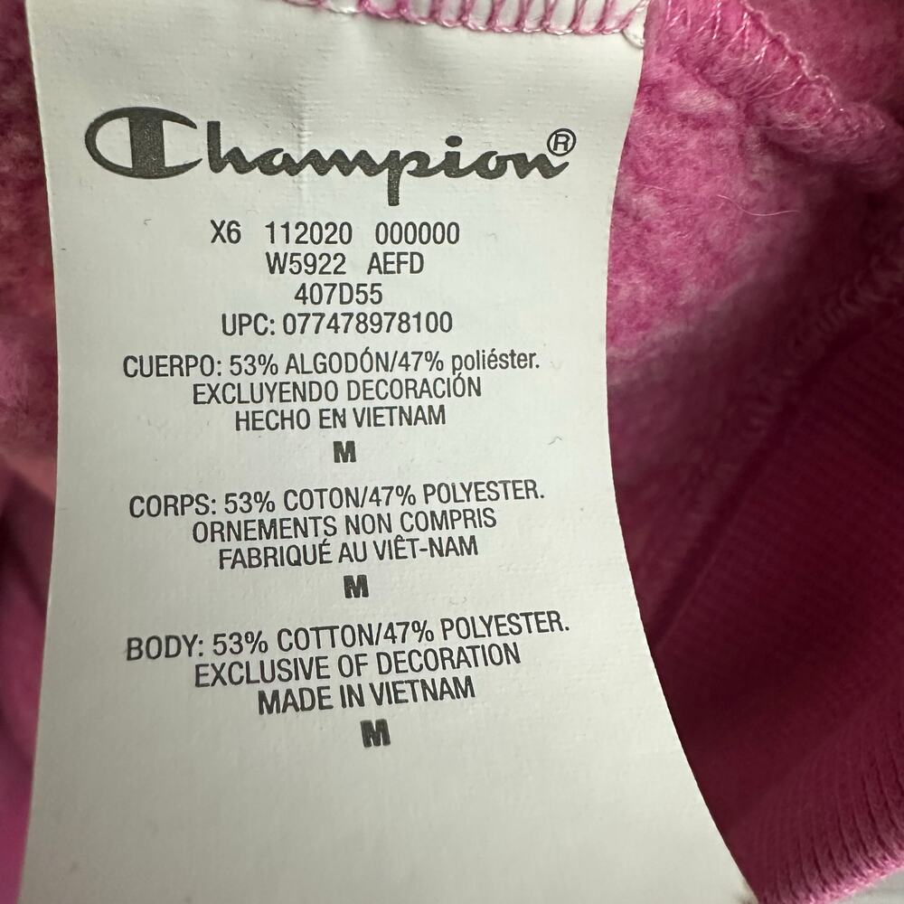 Champion Authentic Athletic Wear Pink Ombre Crewneck Sweater Medium Casual - Picture 6 of 8